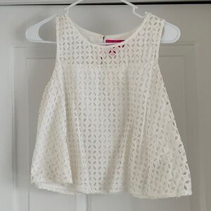 Lilly Pulitzer White Eyelet Top